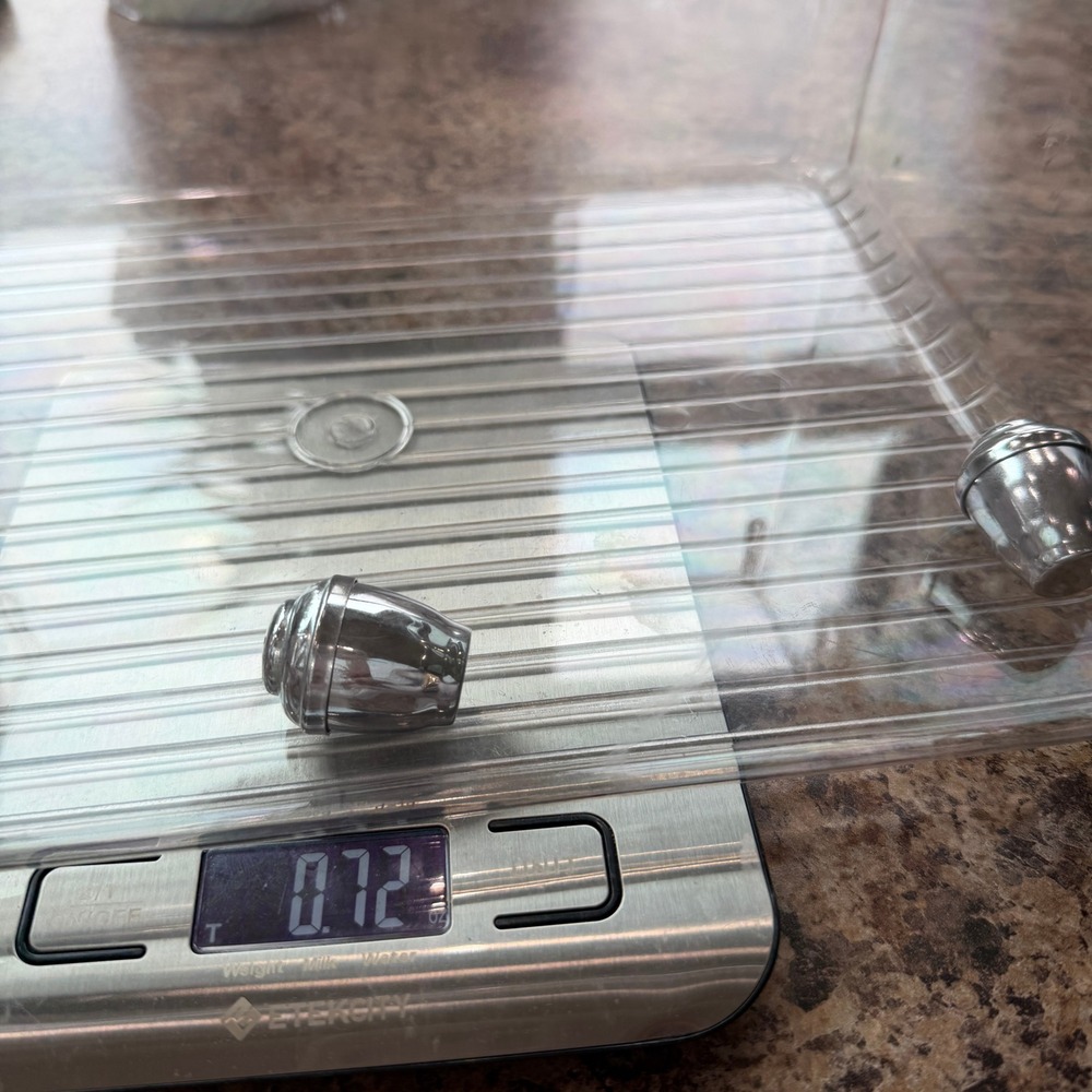 Vintage Miniature Chrome Metal Salt and Pepper Shakers Set Tiny Individual Size - Picture 5 of 5